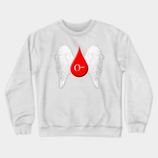 Blood Type O Negative - Angel Wings Crewneck Sweatshirt